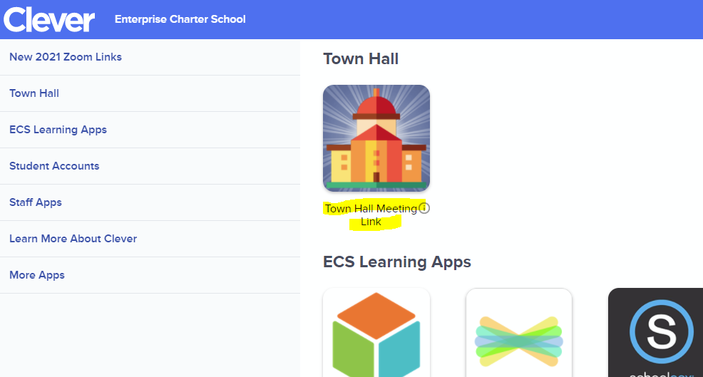 Town hall link in Clever